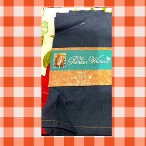 HTF! Pioneer Woman Cloth Denim 1 Pack Napkins Set of 4 NWT!
